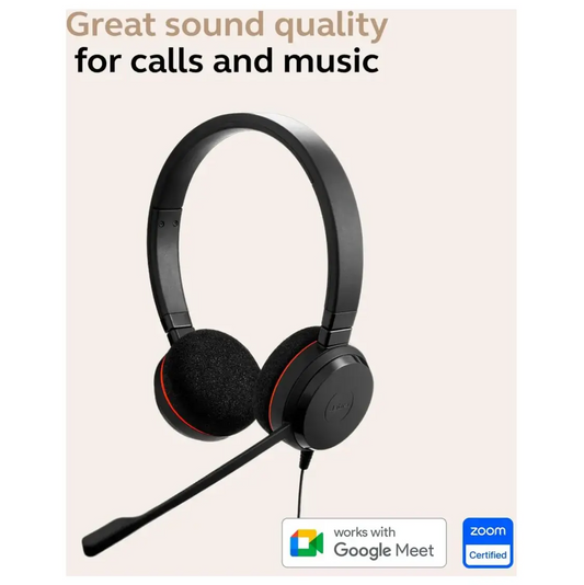 Jabra Evolve 20 Wired USB Headset