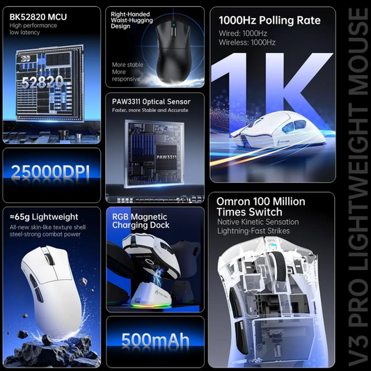 Attack Shark V3 PRO Wireless Esports Gaming Mouse