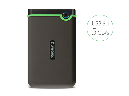 Transcend StoreJet® 25M3 1TB USB 3.0 Portable Hard Drive - Black