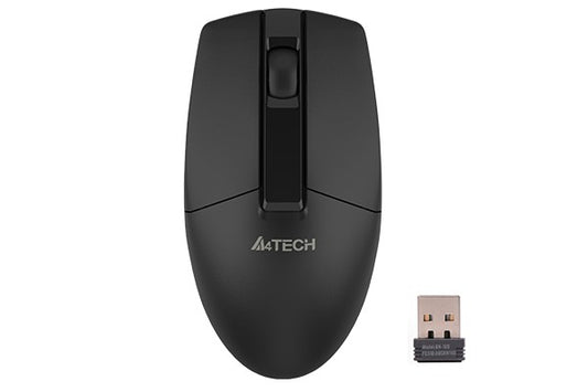 A4TECH Mouse Wireless G3-330N black wireless mouse with USB nano receiver for office, study, and home use
