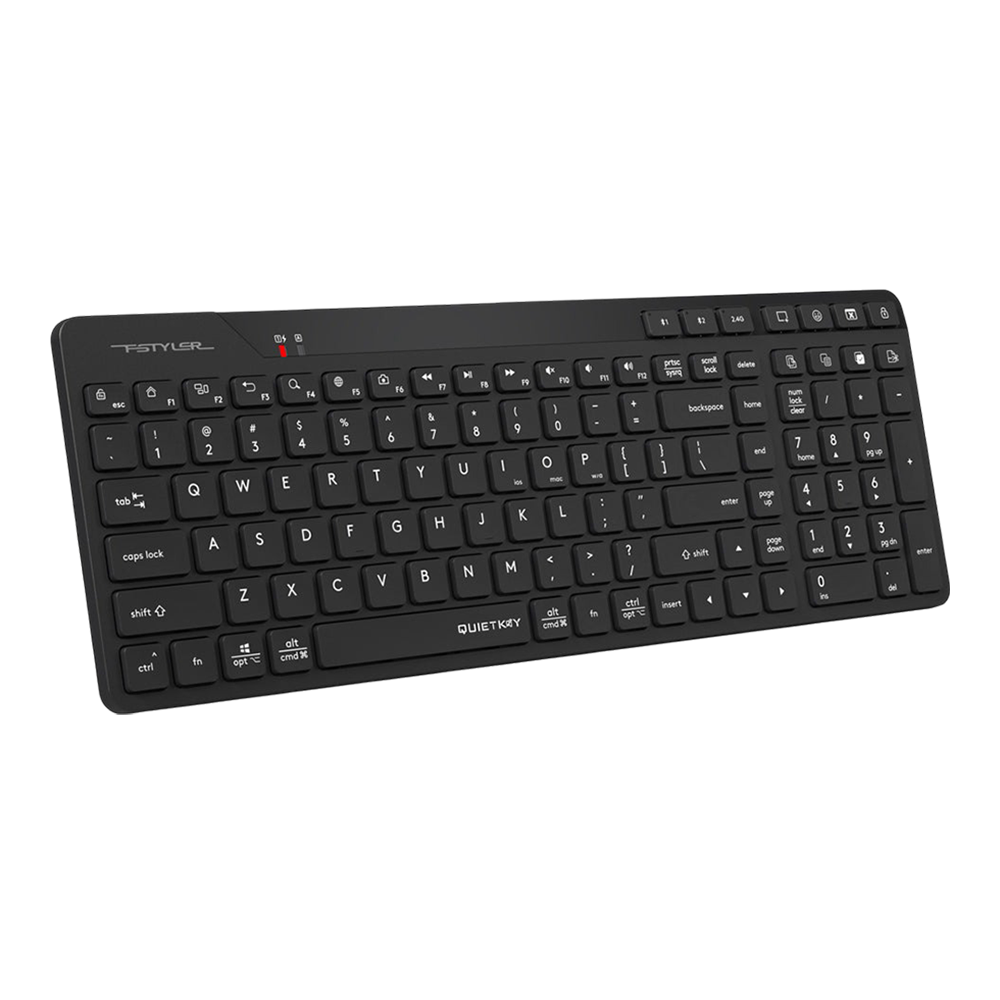 A4Tech FBK27C AS Bluetooth & 2.4G Rechargeable Wireless Keyboard (Black)