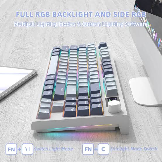 ATTACK SHARK K86 Mechanical Gaming Keyboard Lavender Blue