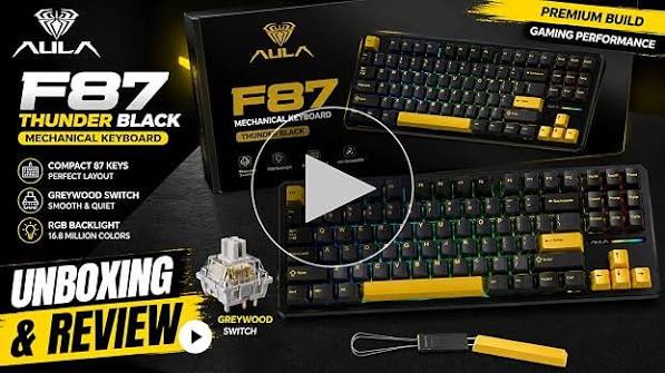 AULA F87 Thunder Black RGB Mechanical Gaming Keyboard