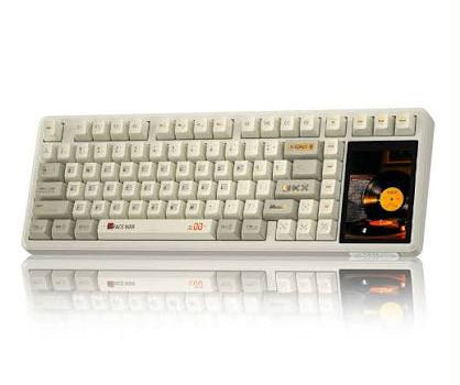 AULA L99 Smart-Screen Mechanical Keyboard L9 Milk coffee gray Heat transfer keycaps Caramel Latte Switch
