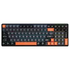 AULA S100 Pro Mechanical Gaming Keyboard Wireless Tri-Mode BT 2.4G Wired Fully Hot-Swappable Keys 95% Layout Red Switch Light Grey Black and Orange