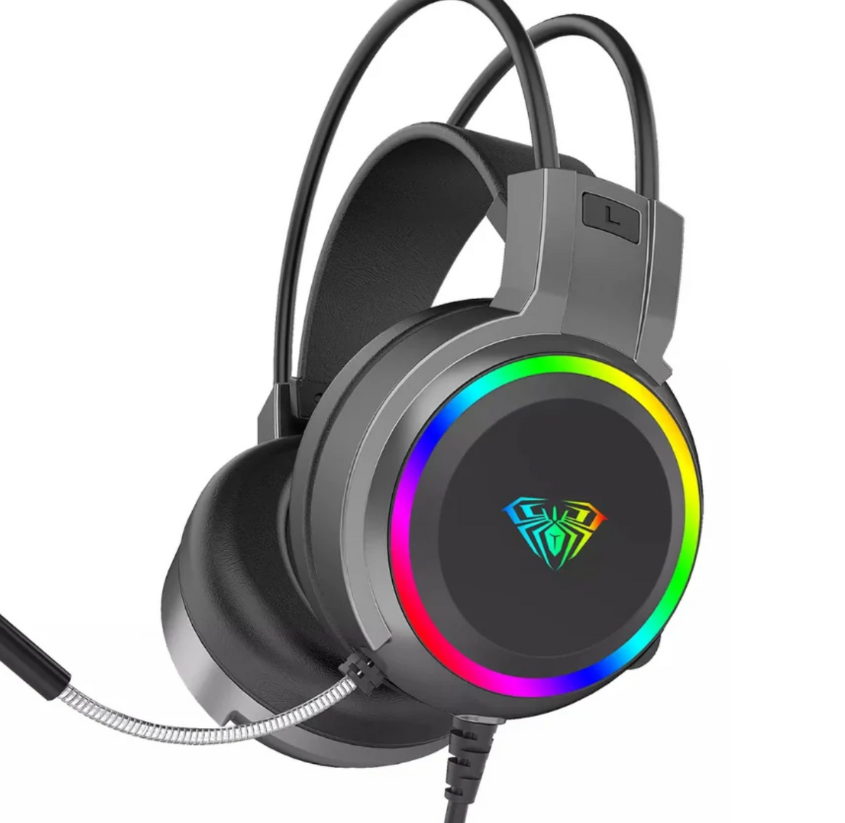 AULA S608 RGB Wired Gaming Headset headphones Plus Microphone