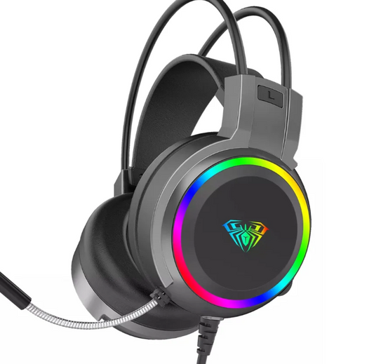 AULA S608 RGB Wired Gaming Headset headphones Plus Microphone