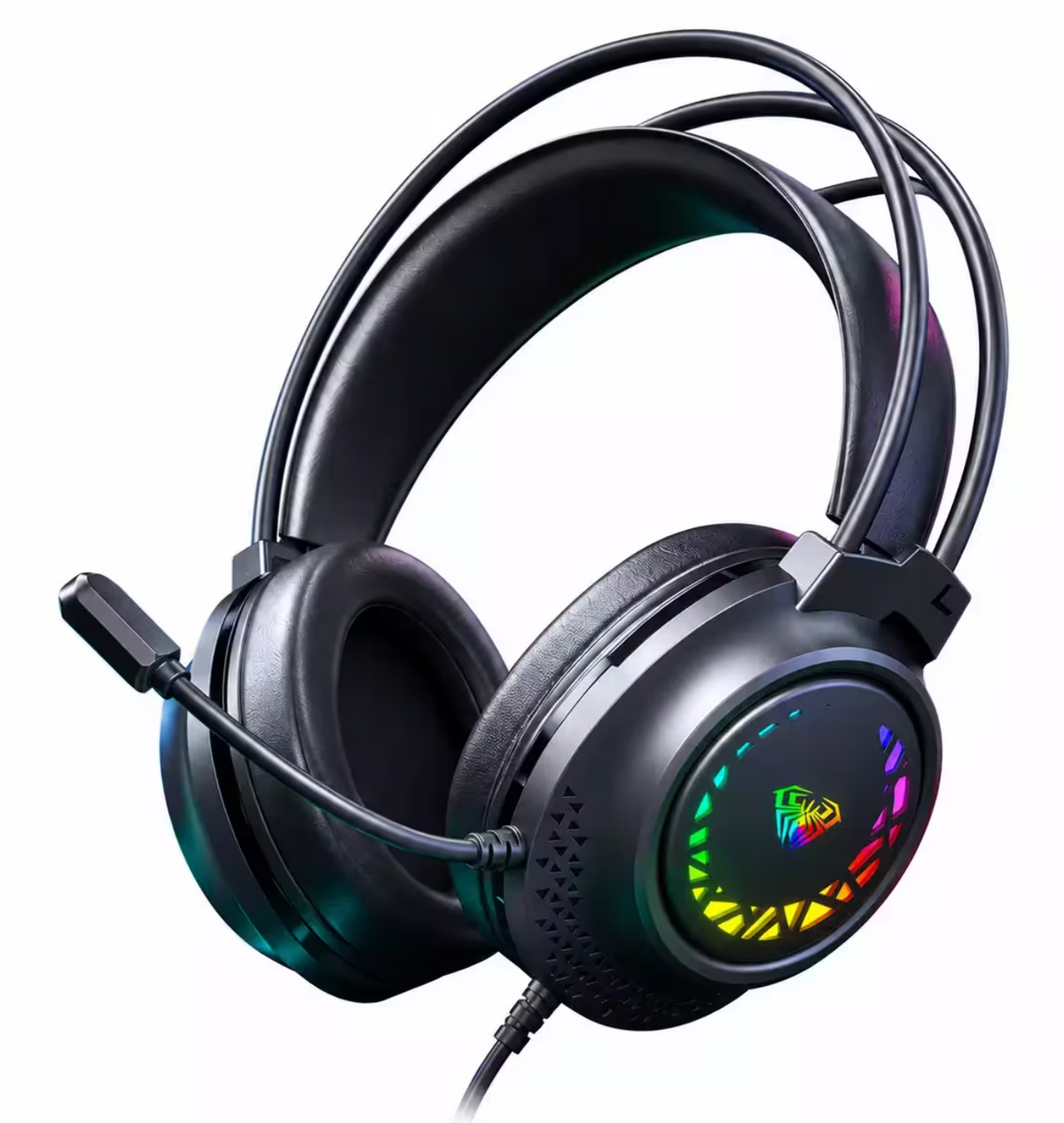 AULA S611 USB RGB Gaming Headset Wired Stereo Over-Ear Gaming Headphones