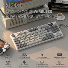 Attack Shark K86 Wireless Mechanical Gaming Keyboard Retro Grey