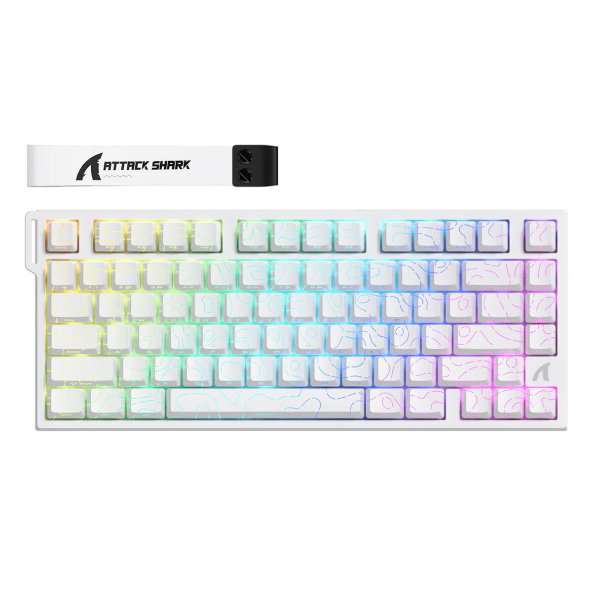 Attack Shark R82 HE Rapid Trigger Wired Mechanical Gaming Keyboard White Contour