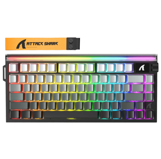 ATTACK SHARK R85 HE Rapid Trigger Keyboard, 75% Wired 8000Hz, Magnetic Switch, Moonlight Night