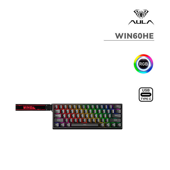 Aula WIN60 HE 60% Wired Magnetic RGB Gaming Keyboard