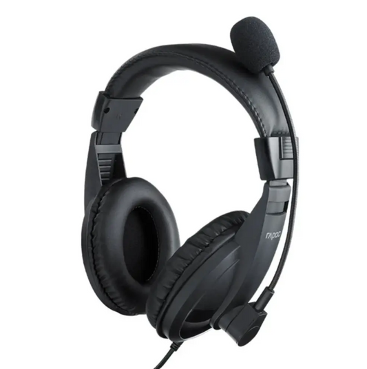 Rapoo H150S USB Stereo Headset with 40mm Driver & Mute Mic Black