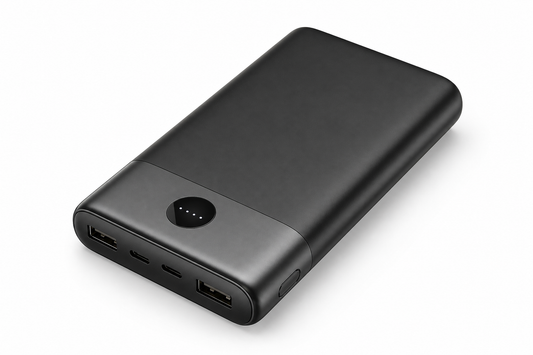 Romoss Sense 4 10K power bank portable charger with slim black design and LED indicator