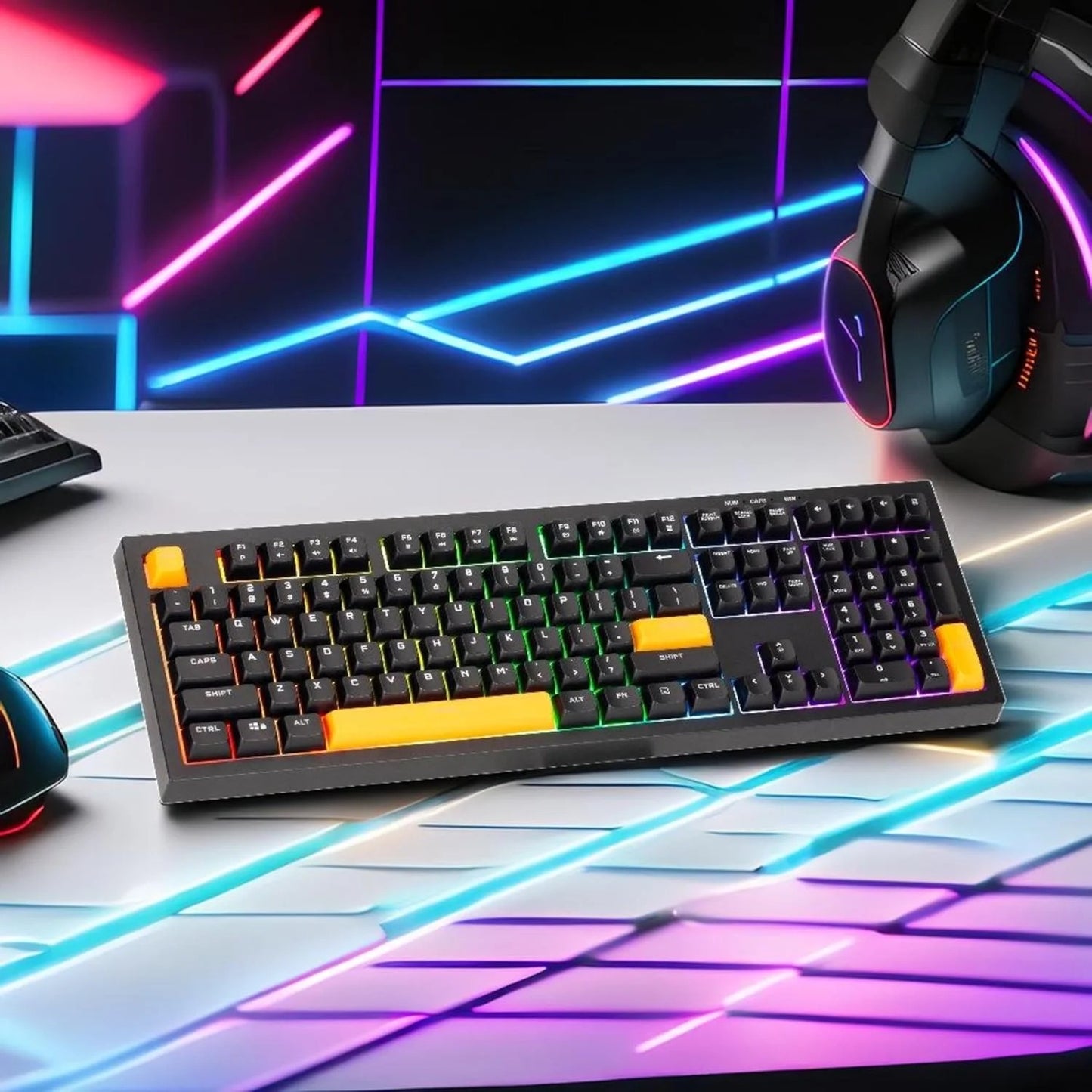 Xtrike Me KB-512 BK Membrane wired Gaming Keyboard with 7-color adjustable backlighting