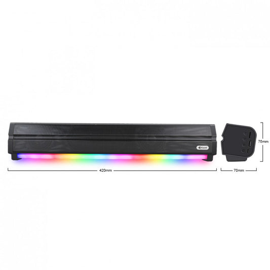 Kisonli LED-802 RGB Wireless Bluetooth Speaker 5.3 Retro Sound bar