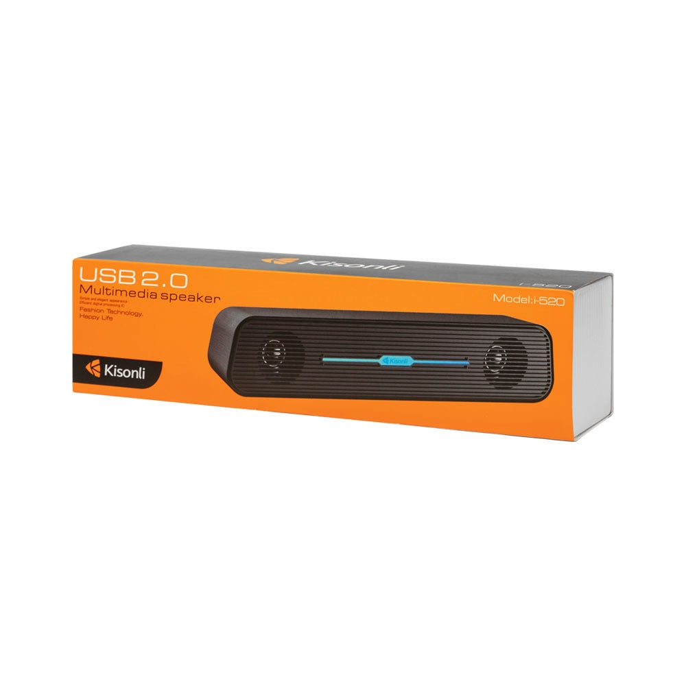 Kisonli i-520 Speaker , 2x3W, USB, Black