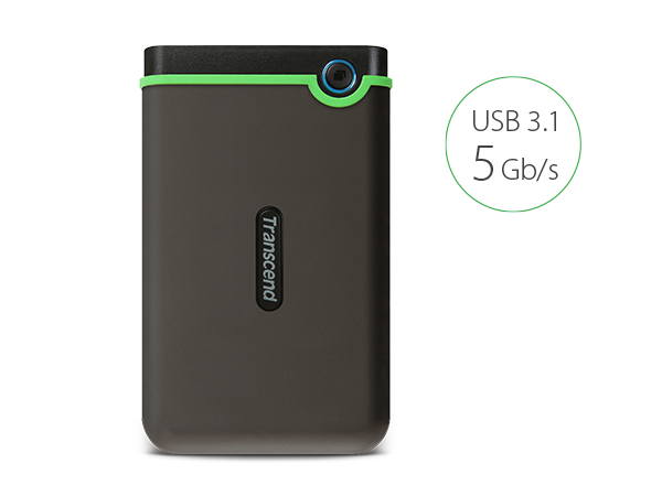 Transcend StoreJet® 25M3 1TB USB 3.0 Portable Hard Drive - Black