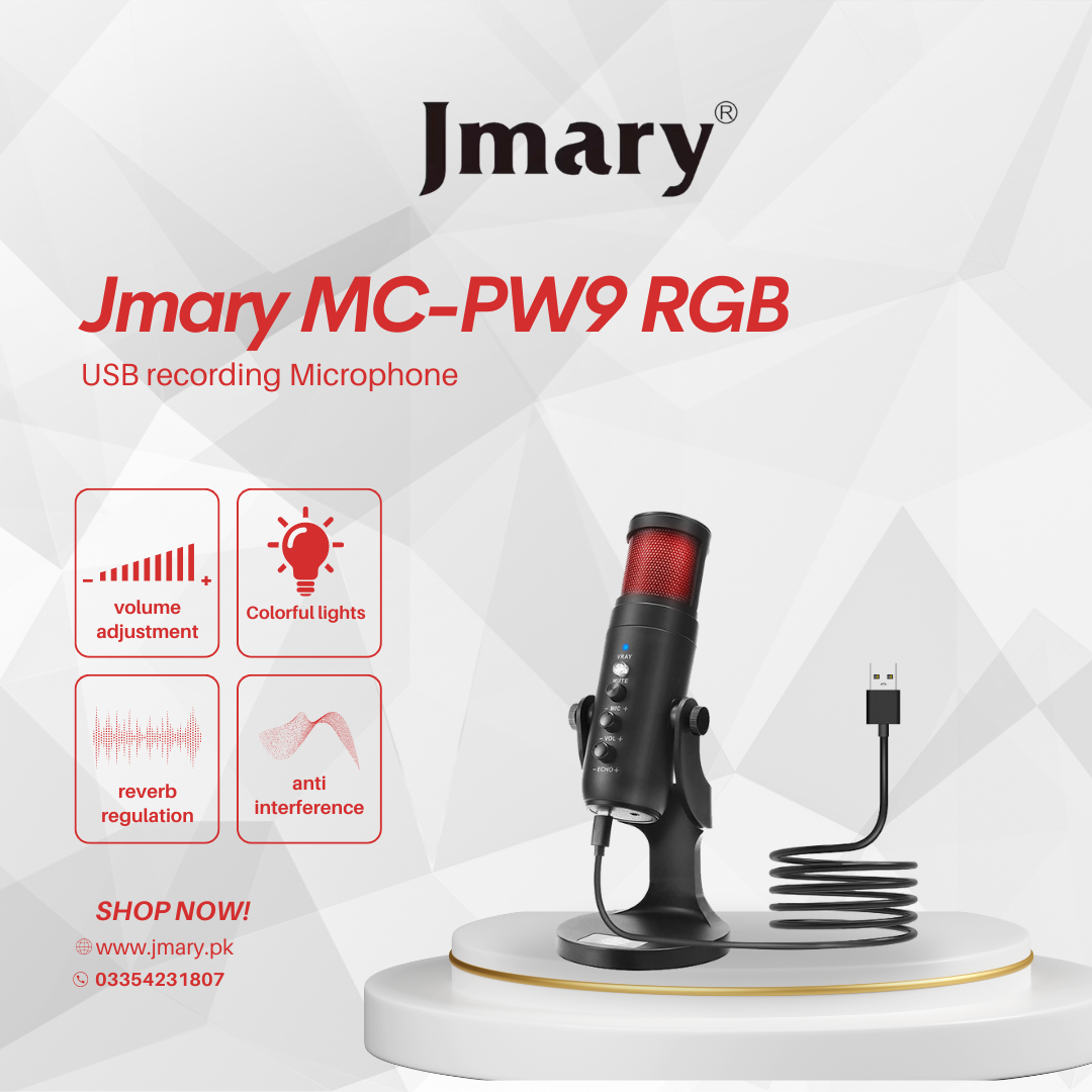 Jmary MC-PW9 RGB USB Recording Microphone