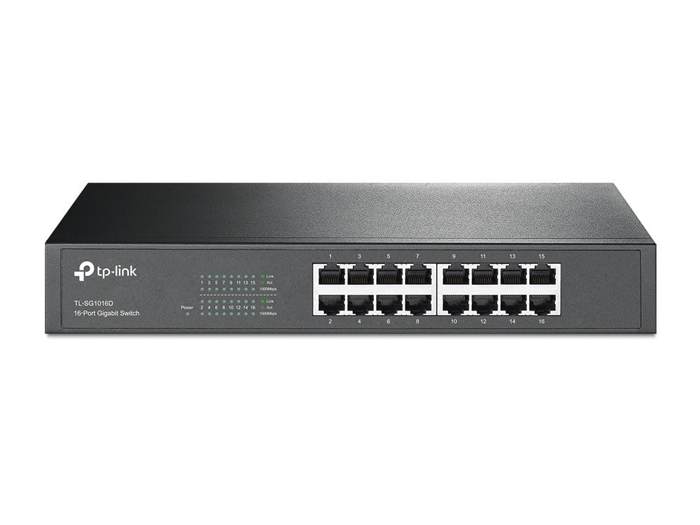 TP-Link TL-SG1016D - 16-Port Gigabit Desktop/Rackmount Switch