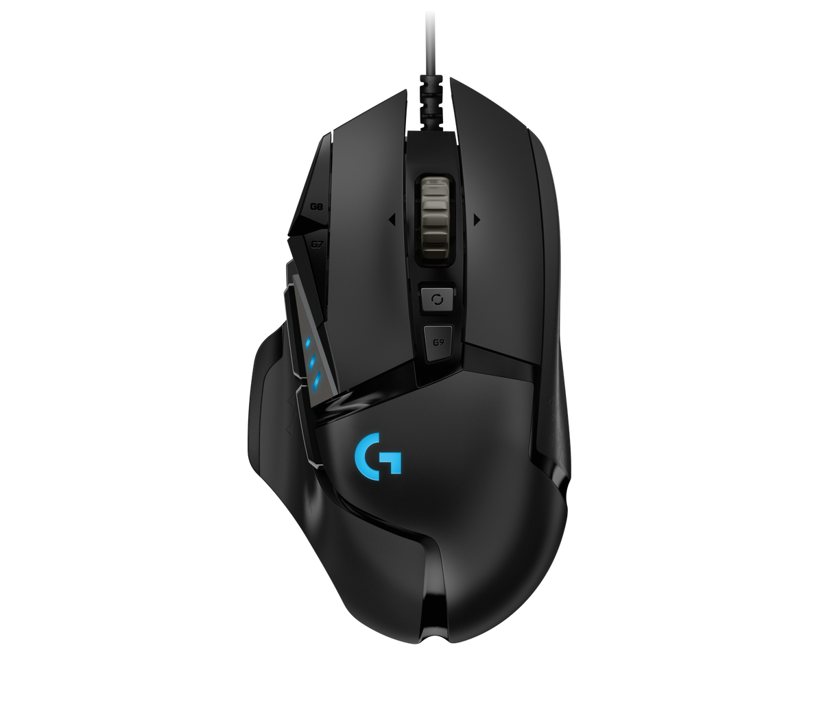 Logitech G502 HERO Lightsync Wired Gaming Mouse Black with HERO 25K sensor, LIGHTSYNC RGB, and adjustable weight system