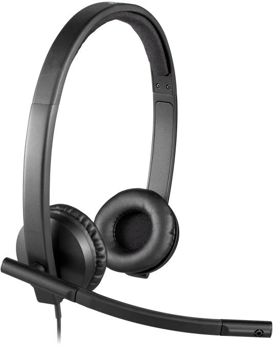 Logitech H570e USB Stereo Headset Teams Version with noise-canceling microphone and dedicated Teams button