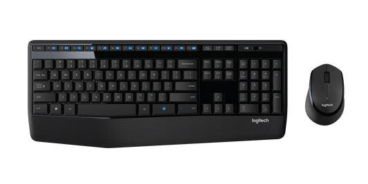Logitech MK345 Wireless Combo Full-Size Keyboard with Built-in Palm Rest and Optical Mouse