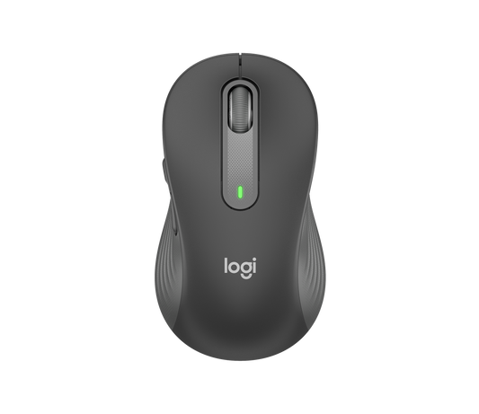 Logitech SIGNATURE M650L Wireless Bluetooth Mouse Graphite Large size with SmartWheel scrolling and Logi Bolt receiver