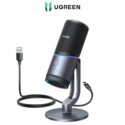 UGREEN CM769 USB RGB Streaming Microphone with Cardioid Polar Pattern, Condenser Microphone for Streaming, Gaming, Podcasting, Recording, Laptop, PS5