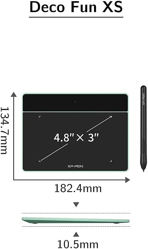 XP-Pen Deco Fun XS Good Starter Digital Drawing Tablet - Black